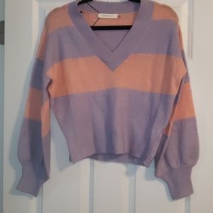 Lilac/Pink Sweater Crop Top